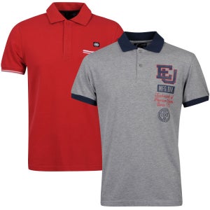 Ecko Men's Upturn and Flatlands 2-Pack Polo Shirts - Red/Grey