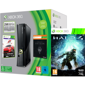 Xbox 360 250GB Holiday Halo Bundle (Includes Halo 4, Forza 4 'Essentials Edition', Skyrim 'Live DLC', 1 Month Xbox Live)