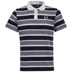 Sergio Tacchini Men's Drop Out Polo-Shirt - Navy/White