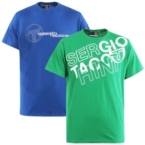 Sergio Tacchini 2-Pack Trance and Passenaro T-Shirts - Blue/Green