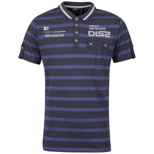 Dissident Men's Stryper Striped Polo - Midnight Blue