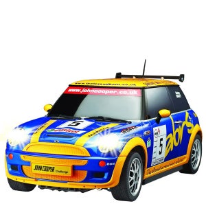 Race Tin - Mini Cooper - Blue/Yellow 1:28 scale