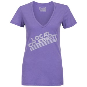 Local Celebrity Women's Local Celebrity V Neck T-Shirt - Purple