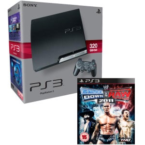 Playstation 3 PS3 Slim 320GB Console: Bundle (Includes WWE Smackdown Vs Raw 2011)