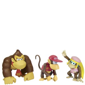 Super Mario Bros. Donkey Kong Mini Figures Three Pack - 5cm