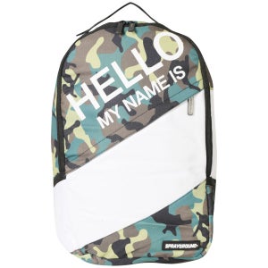 Sprayground Camo Hello My Name Is Deluxe Backpack - Green/Camo