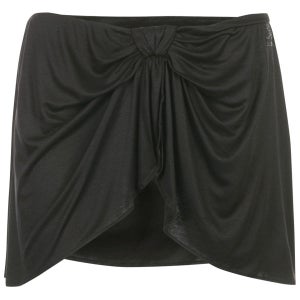 John Galliano Women's Bow Detail Jersey Skirt  - Black