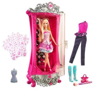 Barbie: Fairytale Fashion Glitter Wardrobe and Doll