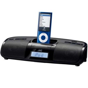 JVC Portable Clock Radio Audio System RA-P1B (iPod/iPhone)