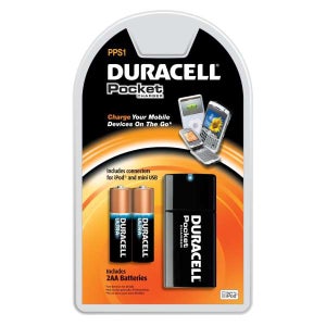 Duracell Pocket Charger inc 2 x AA Batteries