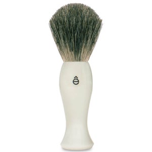 eShave Long Shave Brush Plastic Handle White