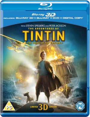 The Adventures of Tintin: The Secret of the Unicorn 3D (3D Blu-Ray, 2D Blu-Ray, DVD and Digital Copy)