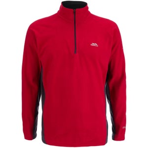 Trespass Men's Tron AirTrap100 1/2l Zip 2 Tone Fleece Jumper - Red