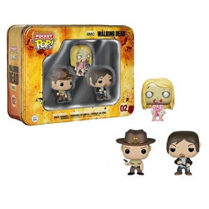 The Walking Dead Pocket Mini Pop! Vinyl Figure 3 Pack Tin