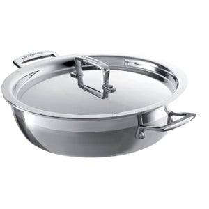 Le Creuset 3-Ply Signature Steel Shallow Casserole Dish with Lid - 30cm