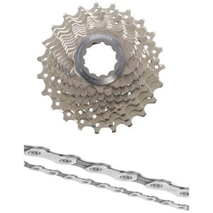 Shimano Ultegra CS-6700 Bicycle Chain and Cassette - 10 Speed Grey 11-28T