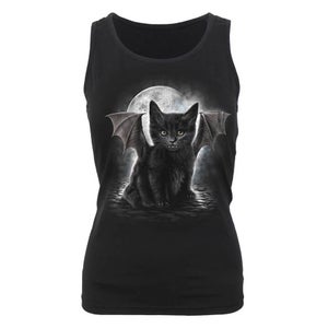 Spiral Women's BAT CAT Razor Back Top - Black
