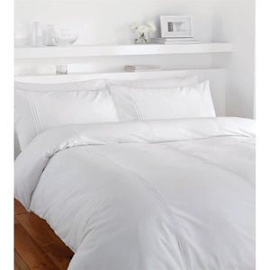 Catherine Lansfield Minimalist Duvet Set - White