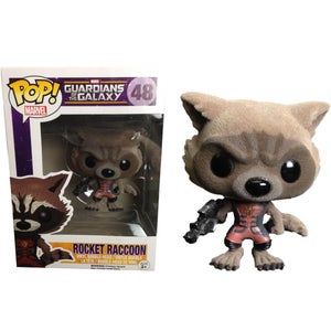 Marvel Guardians of the Galaxy Flocked Ravager Tocket Raccoon Exclusive Funko Pop! Vinyl
