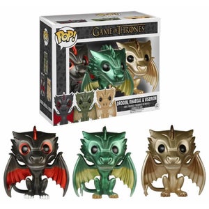 Game of Thrones Limited Edition Metallic Dragon Pop! 3-Pack