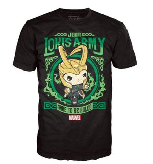 T-Shirt Pop! Homme Marvel Thor Loki's Army - Noir