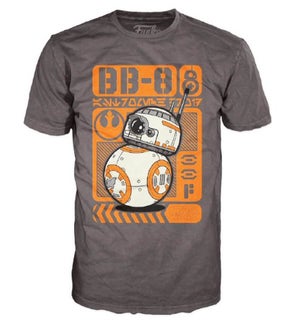 Star Wars Le Réveil de la Force BB-8 Type Poster Pop! T-Shirt - Gris