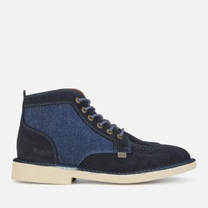Kickers Men's Legendary Suede Lace Up Boots - Dark Blue