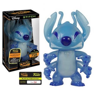 Disney Lilo and Stitch Blue Glitter Stitch Hikari Sofubi Vinyl Figure
