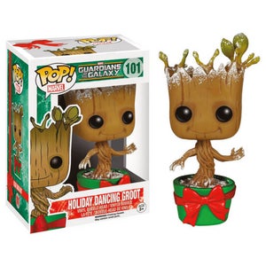 Guardians of the Galaxy Limited Edition Snowy Metallic Holiday Baby Groot Funko Pop! Figur