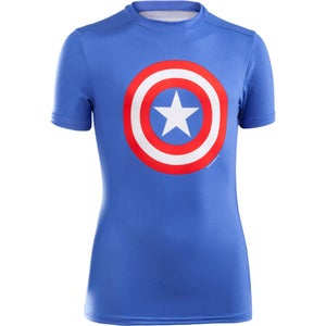 Under Armour Boys' Transform Yourself Captain America Baselayer - Blue