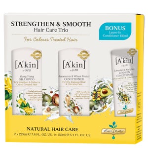 A'kin Strengthen & Smooth Hair Care Trio (Worth £36.00)
