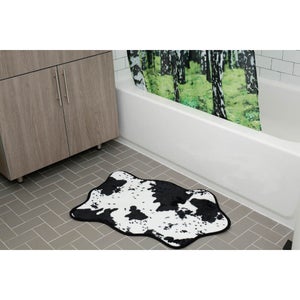 Cowhide Bath Rug - Black/White