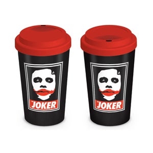 Batman Arkham Knight Obey The Joker Ceramic Travel Mug - Black