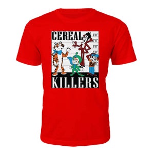 Tee Junkie Men's Cereal Killers T-Shirt - Red
