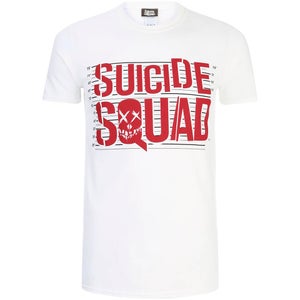 Suicide Squad Line Up Logo Heren T-Shirt - Wit