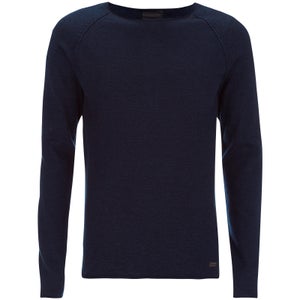 Produkt Men's Twist Knit Crew Neck Jumper - Dress Blue