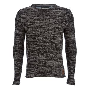 Brave Soul Men's Boren Marl Jumper - Black Marl