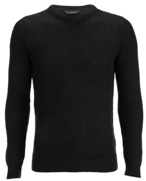 Kensington Eastside Men's Auldhome Textured Crew Neck Jumper - Black