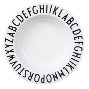 Design Letters Kids' Collection Melamine Plate - White