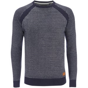 Threadbare Men's Karachi Birdseye Textured Jumper - Navy