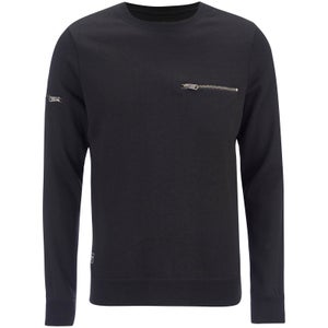 Threadbare Men's Chapel Crew Neck Sweatshirt - Black