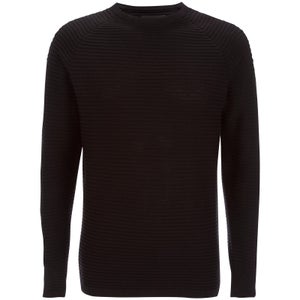 Jack & Jones Men's Core Wind Ribbed Jumper - Black