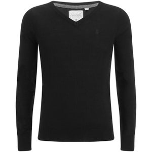 Soul Star Men's Alpha V Neck Jumper - Black