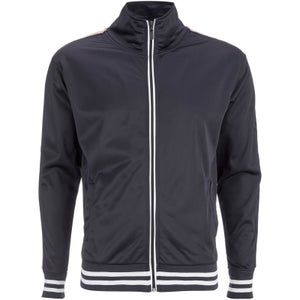 Brave Soul Men's Vintage Zip Through Tricot Jacket - Navy