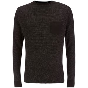 Brave Soul Men's Ween Interest Patch and Pocket Sweatshirt - Black