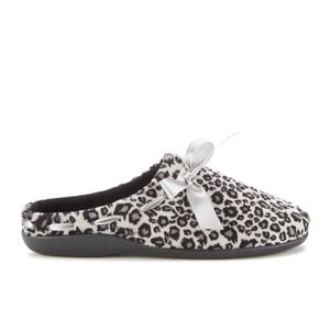 Dunlop Women's Belle Leopard Print Slippers - Snow Leopard