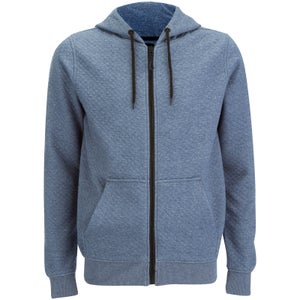 Dissident Men's Dryden Quilted Zip Through Hoody - Blue
