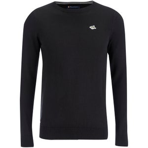 Le Shark Men's Union Cotton Crew Neck Jumper - Black