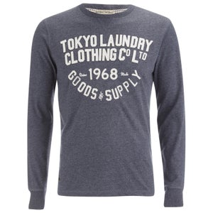 Tokyo Laundry Men's Point Hendrick Long Sleeve Top - Mood Indigo Marl