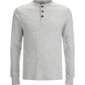 Tokyo Laundry Men's Timber Henley Long Sleeve Top - Oatgrey Marl
